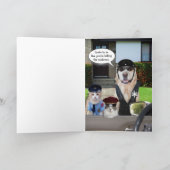 Funny Lab & Cat Officers Birthday Kaart (Binnen)
