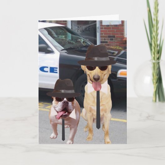 Funny Lab en Bull Dog Kaart (Voorkant)