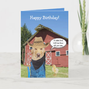 Funny Lab Farmer Birthday Kaart