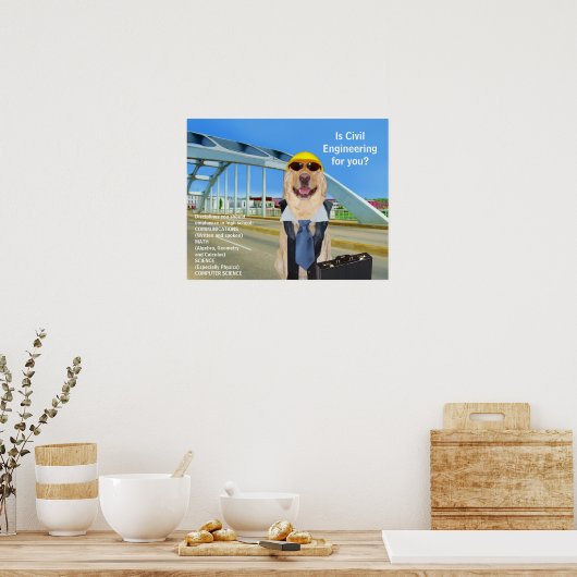 Funny Lab Science Engineering Poster (Keuken)