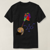 Funny Lab Tech Chemistry Caffeine Pipet T-shirt (Design voorkant)