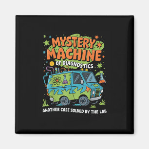 Funny Lab Week 2025 Retro Mystery Machine van Diag Magneet
