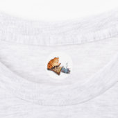 Funny Labels Kat en Muis Spelen Schaken Cartoon (Aangebracht)