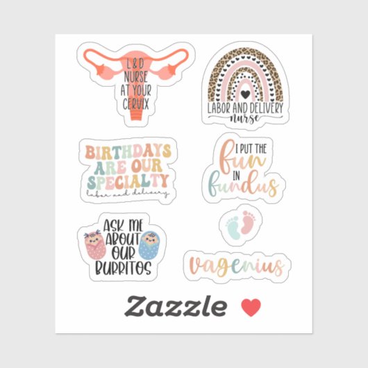 Funny Labor and Delivery Zurse Pack Sticker (Vel)
