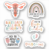 Funny Labor and Delivery Zurse Pack Sticker (Voorkant)
