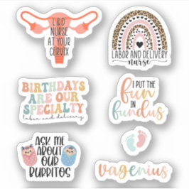 Funny Labor and Delivery Zurse Pack Sticker