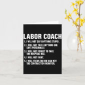 Funny Labor Coach New Mom New Dad Hostal New Baby  Kaart (Gele Bloem)
