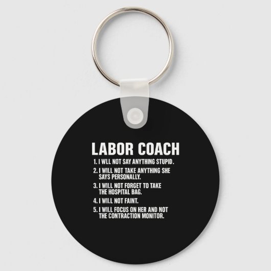 Funny Labor Coach New Mom New Dad Hostal New Baby Sleutelhanger (Voorkant)