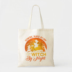 Funny Labor Nurse By Day Witch By Night Halloween Tote Bag