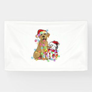Funny Labrador Dog kerstT-shirt Snowman Xmas Ligh Spandoek