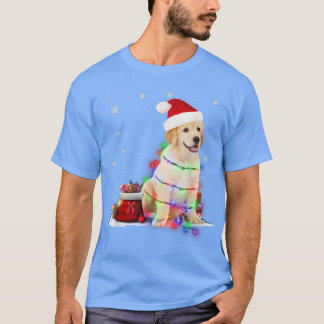Funny Labrador Dog Tree Kerstlights Xmas Paja T-shirt