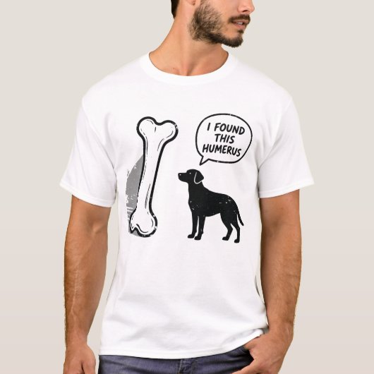 Funny Labrador Hond Pun T-Shirt - Ik Vond Deze Hum (Voorkant)