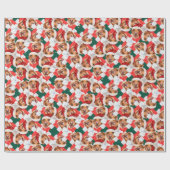 Funny Labrador-kerstpatroon Cadeaupapier (Vlak)