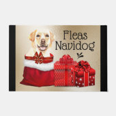 Funny Labrador kerstvlooien navidog cadeautjes Deurmat (Voorkant)
