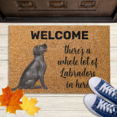 Funny Labrador Retriever Dog Black Lab Welkom Deurmat