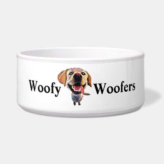 Funny Labrador Retriever Dog Bowl Voerbakje (Voorkant)
