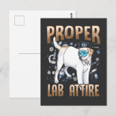Funny Labrador Retriever Dog Chemistry Science Briefkaart (Voorkant / Achterkant)