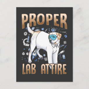 Funny Labrador Retriever Dog Chemistry Science Briefkaart