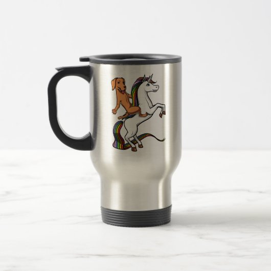 Funny Labrador Retriever Dog Riding Unicorn Reisbeker (Links)