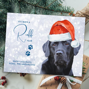 Funny Labrador Retriever Hondenroos Jaar in de Rev Briefkaart