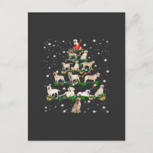 Funny Labrador Retriever Kerstboom Klassiek T-shir Briefkaart