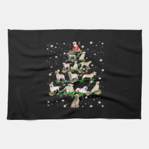 Funny Labrador Retriever Kerstboom Klassiek T-shir Theedoek