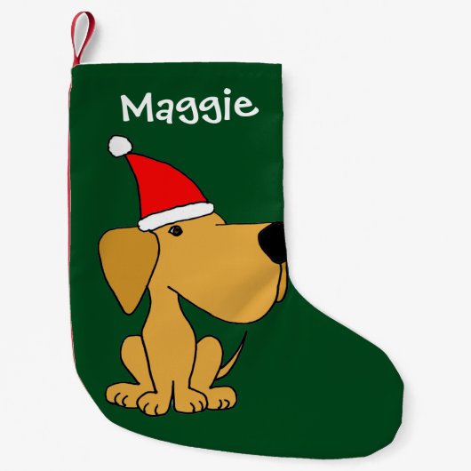 Funny Labrador Retriever kerststooking Kleine Kerstsok (Voorkant)