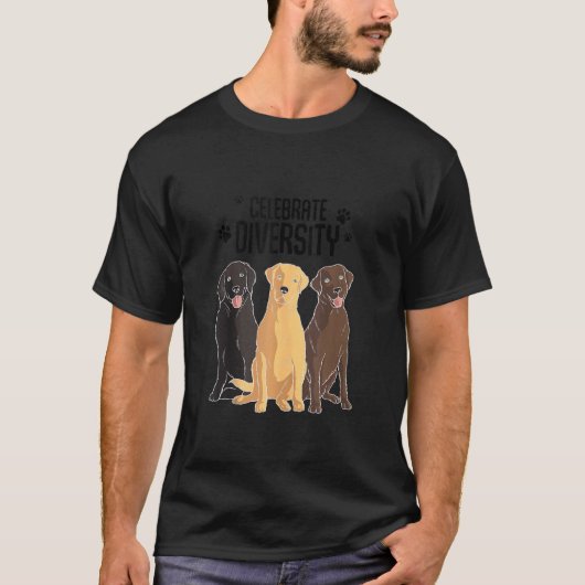Funny Labrador Retriever Mannen Vrouwen vieren dui T-shirt (Voorkant)