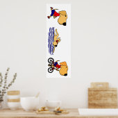 Funny Labrador Retriever Triathlete Poster (Keuken)
