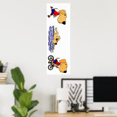 Funny Labrador Retriever Triathlete Poster (Thuiskantoor)