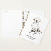 Funny Labrador Retriever waterverf gepersonaliseer Planner (Display)