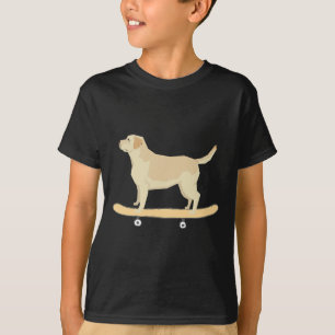 Funny Labrador Skateboarding Dog T Shirt Cadeau 
