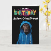 Funny Labrador-verjaardagskaart Kaart (Gele Bloem)