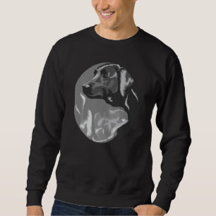 Funny Labrador voor mannen, kool, grijs en zwart L Trui