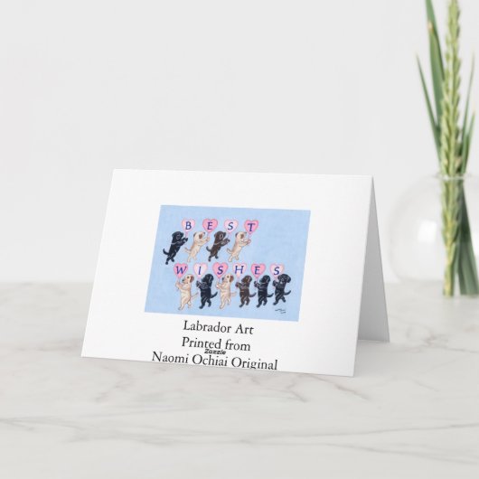 Funny Labradors voor bruiloft Kaart (Achterkant)