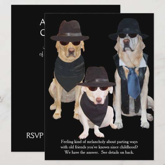 Funny Labs Graduation Party Kaart (Voorkant / Achterkant)