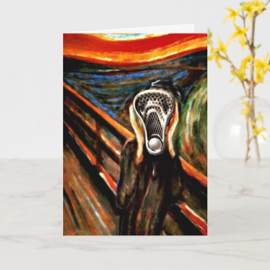 Funny Lacrosse Birthday Kaart (Gele Bloem)