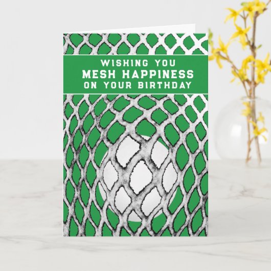 Funny Lacrosse Birthday Kaart (Gele Bloem)