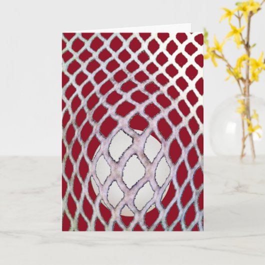 Funny Lacrosse Birthday Kaart (Gele Bloem)