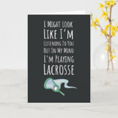 Funny Lacrosse Cards Team Coach Sports Cartoon Kaart (Gele Bloem)