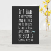 Funny Lacrosse Cards Team Player Sports For Her Kaart (Gele Bloem)