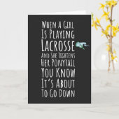 Funny Lacrosse Cards Teen Girls Player Team Sports Kaart (Gele Bloem)