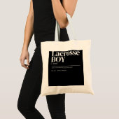 Funny Lacrosse citaat definitie mannen jeugdjongen Tote Bag (Voorkant (product))
