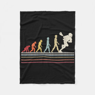 Funny Lacrosse Evolution of Man Sport Retro Vintag Fleece Deken
