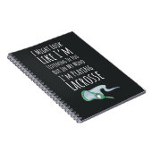 Funny Lacrosse Gift Ideas Players Team Humor Notitieboek (Rechterzijde)