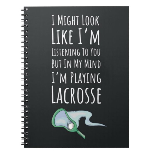 Funny Lacrosse Gift Ideas Players Team Humor Notitieboek (Voorkant)