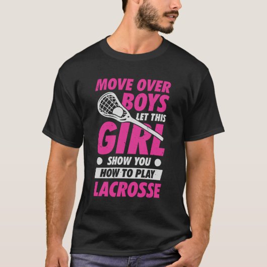 Funny Lacrosse Player Girl Gift T-shirt (Voorkant)