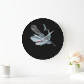 Funny Lacrosse Shark Lacrosse Shark Lovers Grote Klok (Huis)