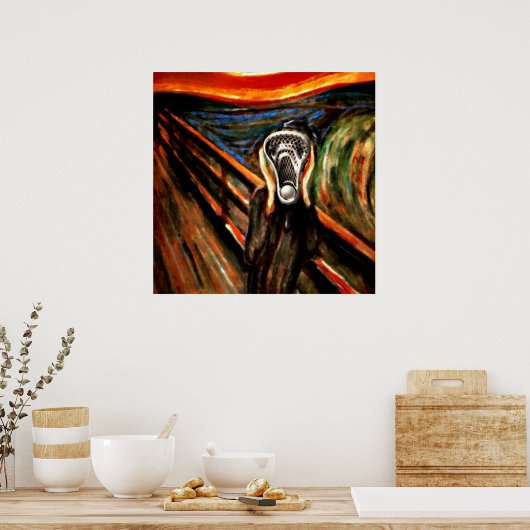 Funny Lacrosse Sports Poster (Keuken)