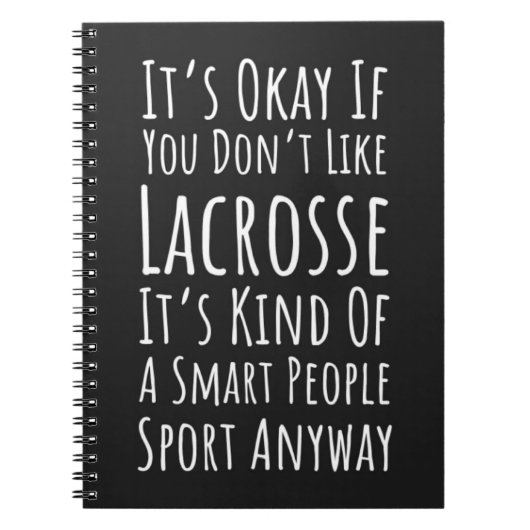 Funny Lacrosse Team Gifts Humor Quote Player Notitieboek (Voorkant)
